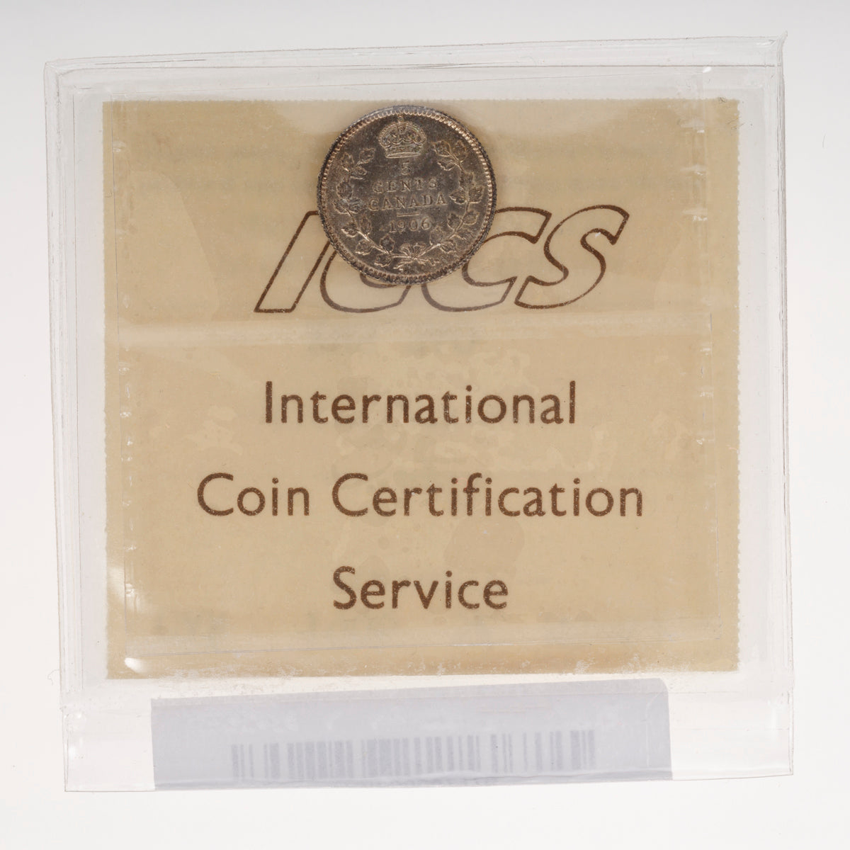 5 Cent 1906 Narrow Date ICCS MS-63