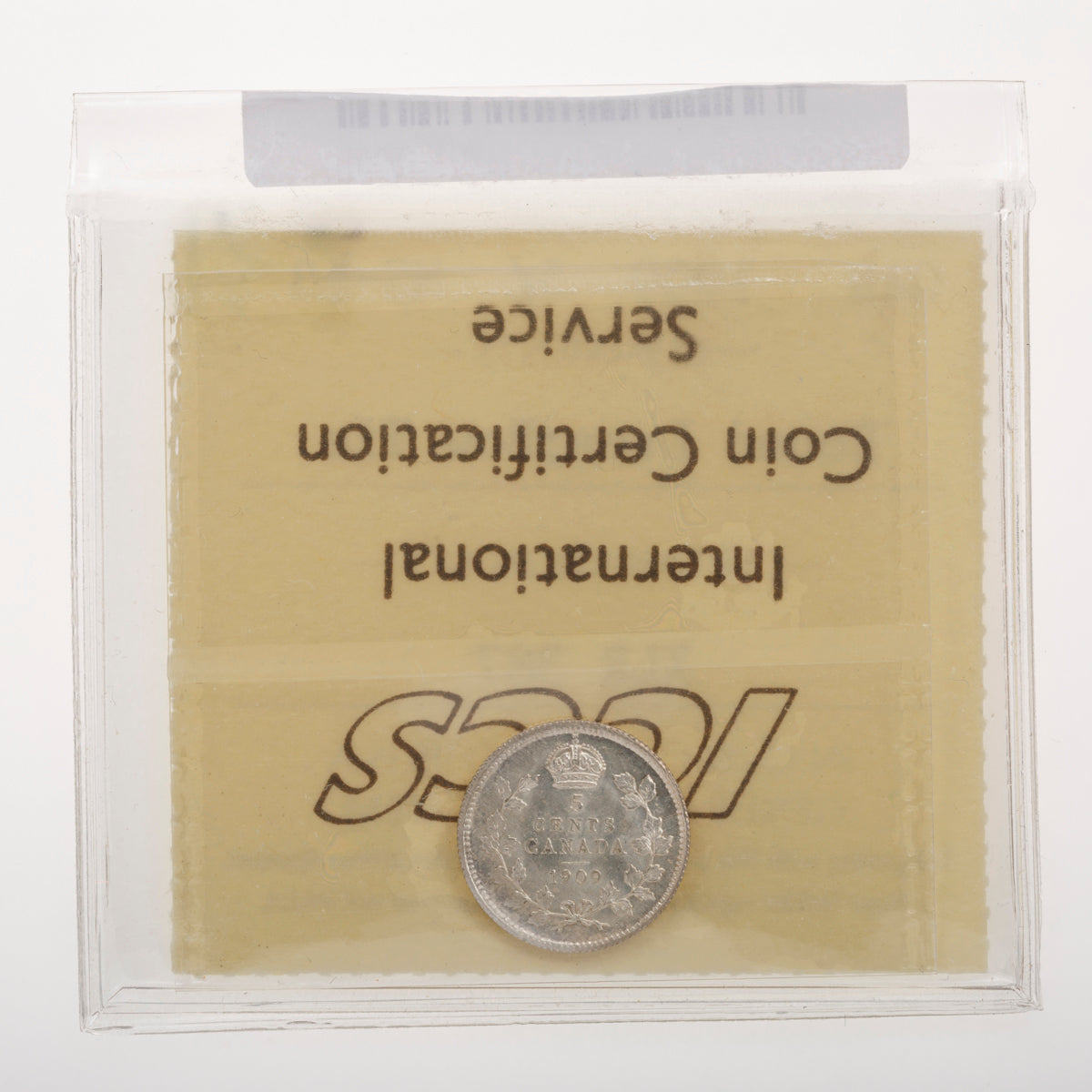 5 Cent 1909 Round Leaves; Bow Tie ICCS MS-63