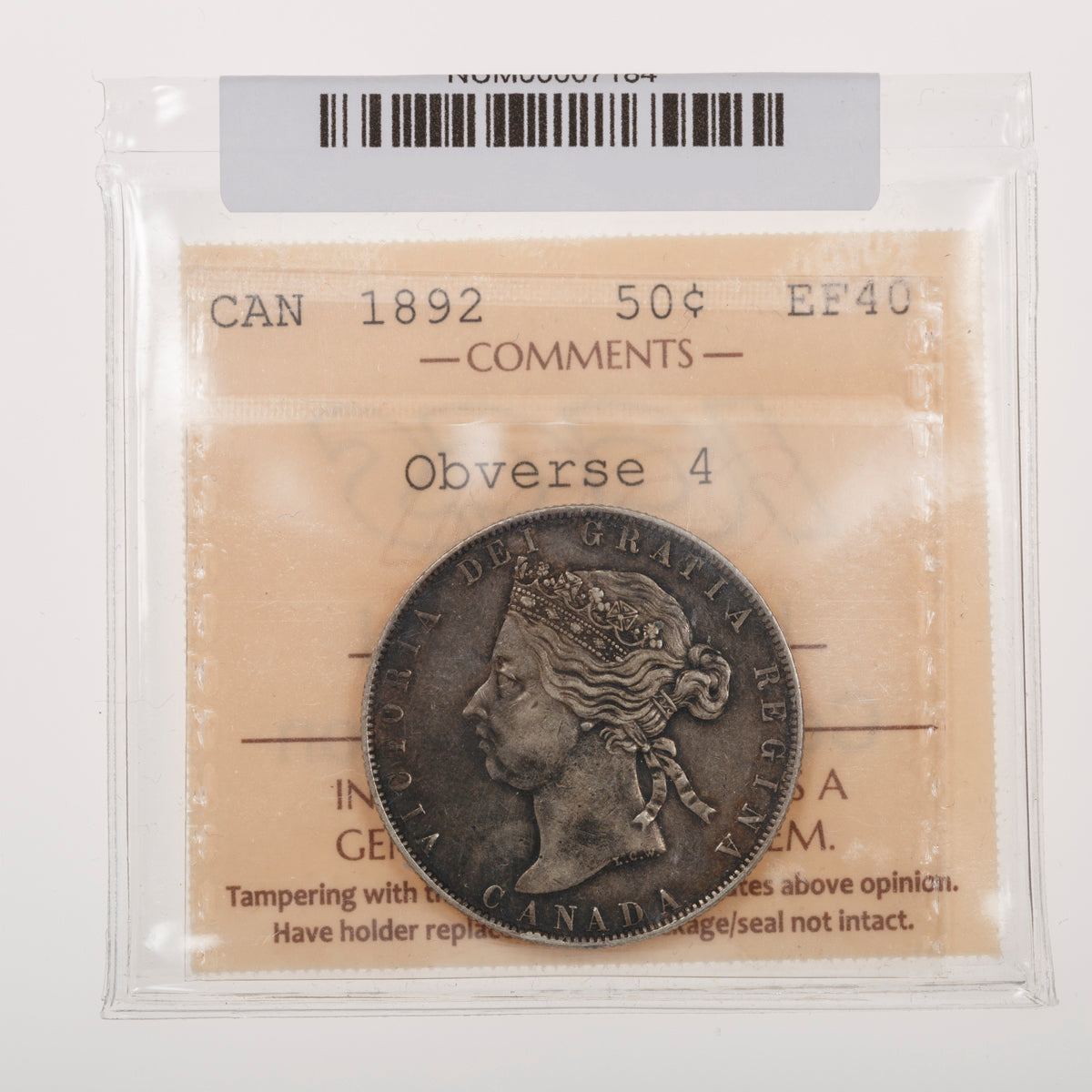 50 Cent 1892 ICCS EF-40