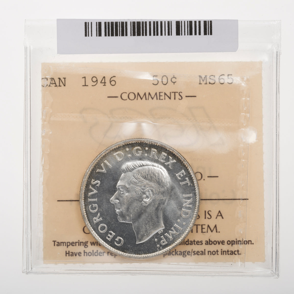 50 Cent 1946 ICCS MS-65