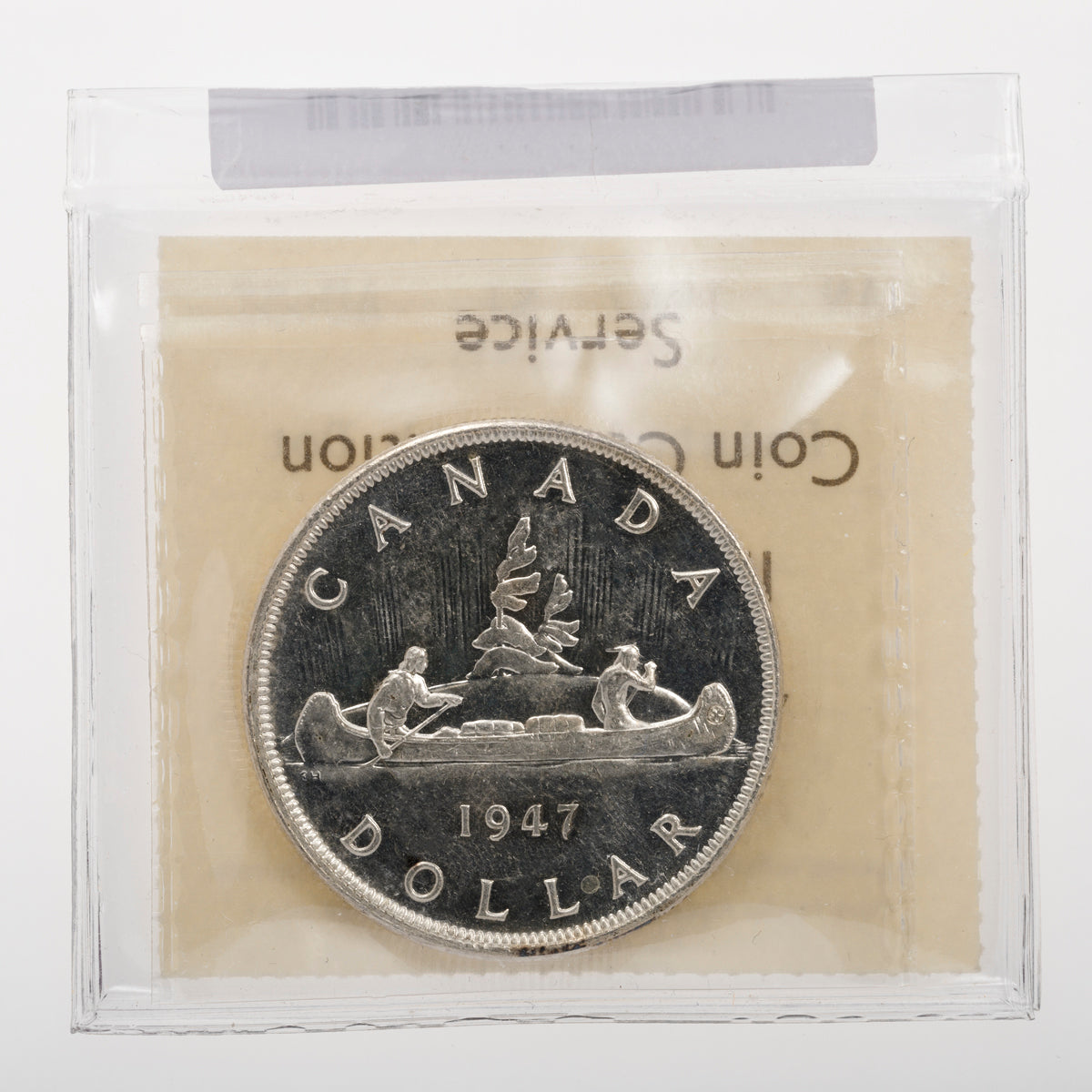 $1 1947 Pointed 7 with Dot ICCS AU-58