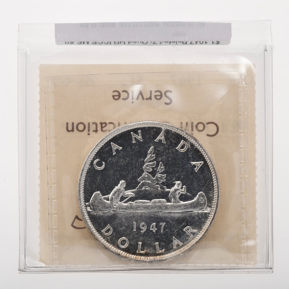 $1 1947 Pointed 7; Quad HP ICCS MS-60