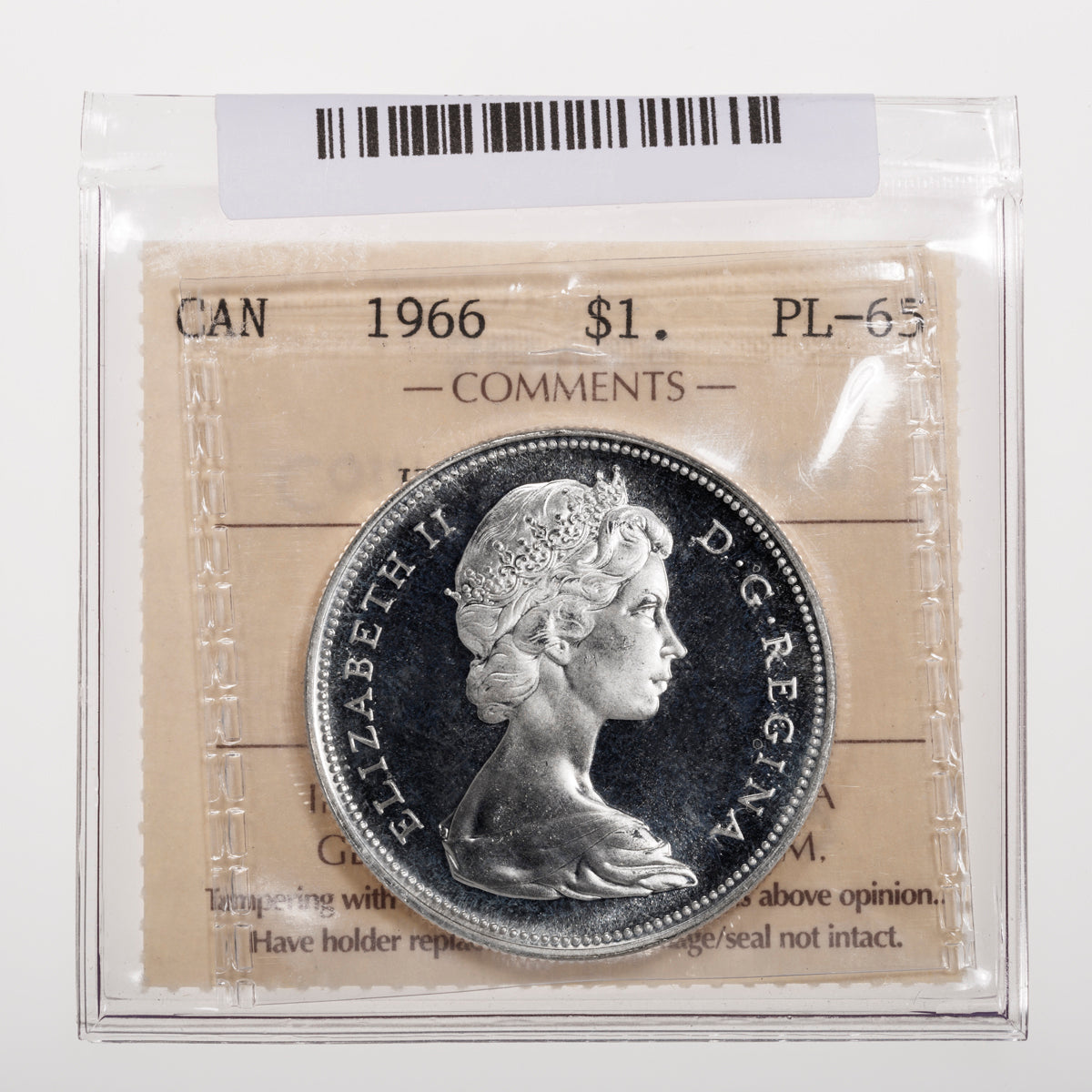 $1 1966 Heavy Cameo ICCS PL-65