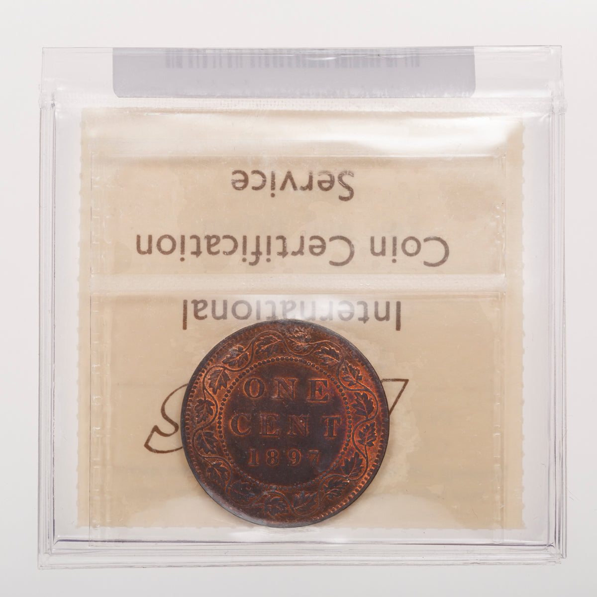 1 Cent 1897 Red and Brown ICCS MS-63