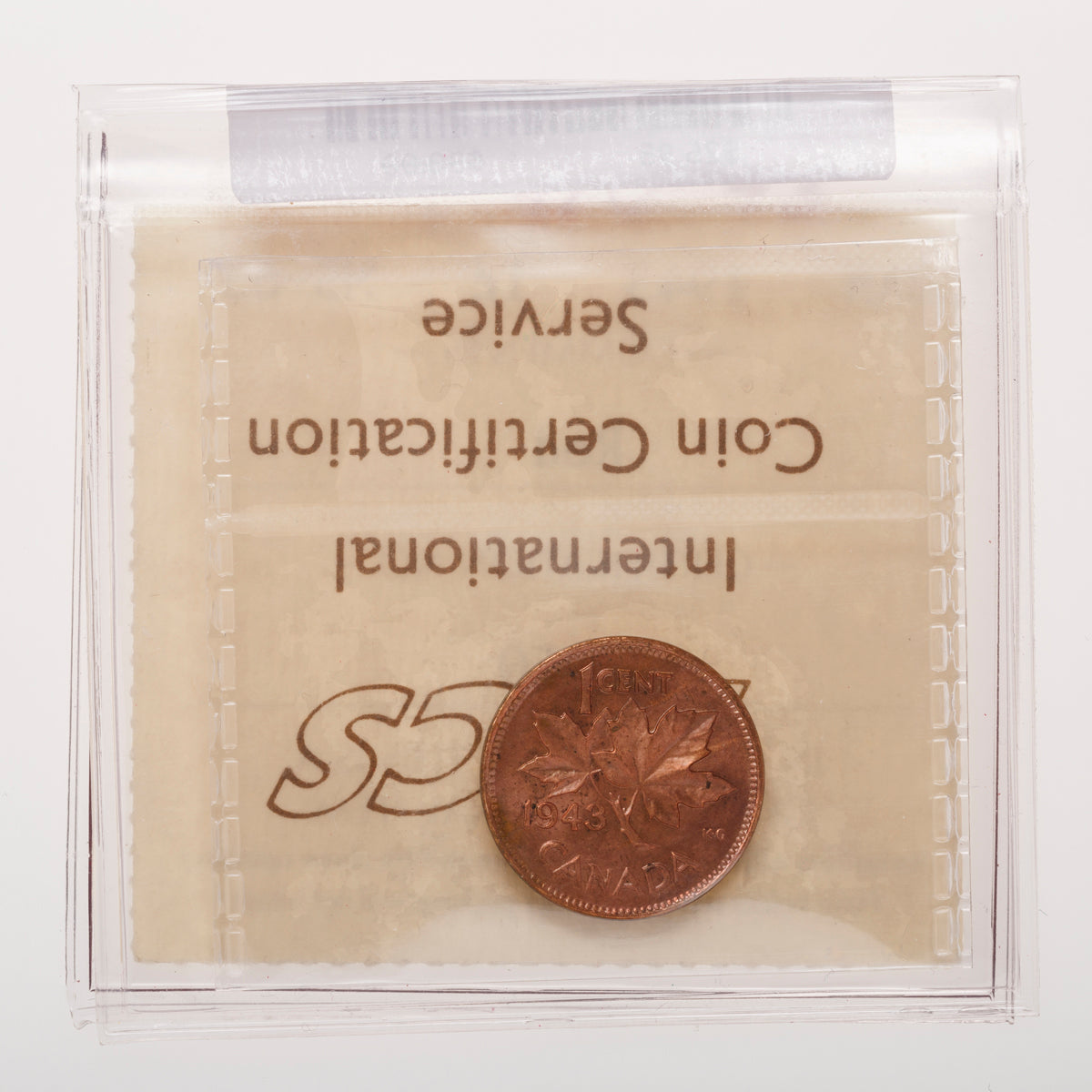 1 Cent 1943 Red ICCS MS-63