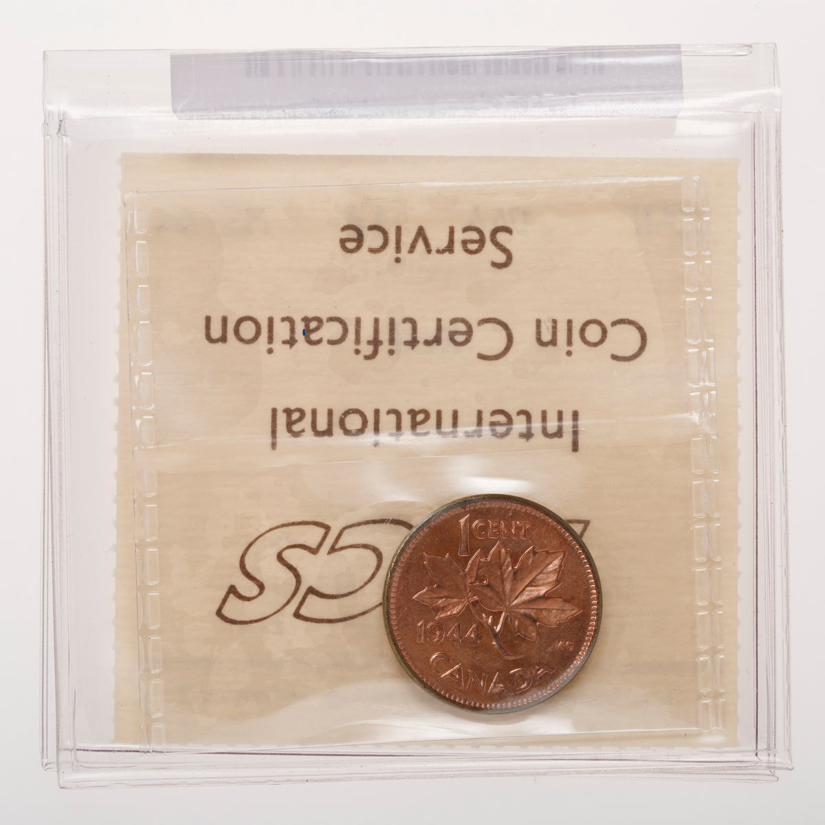 1 Cent 1944 Red ICCS MS-64