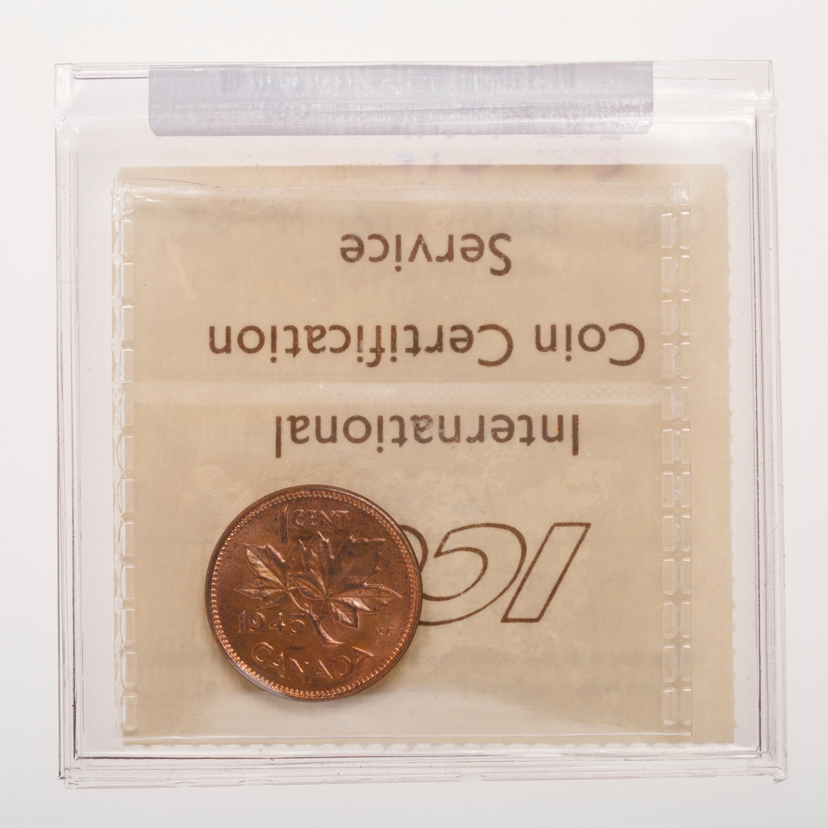 1 Cent 1945 Red ICCS MS-63