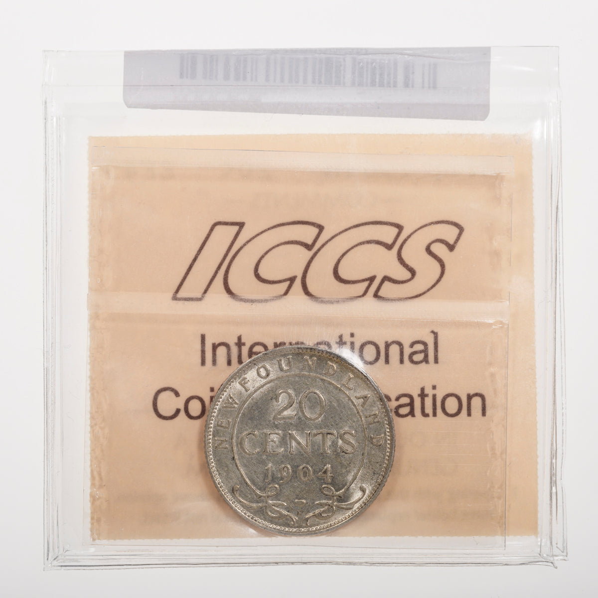 NFLD 20 Cent 1912 ICCS MS-63