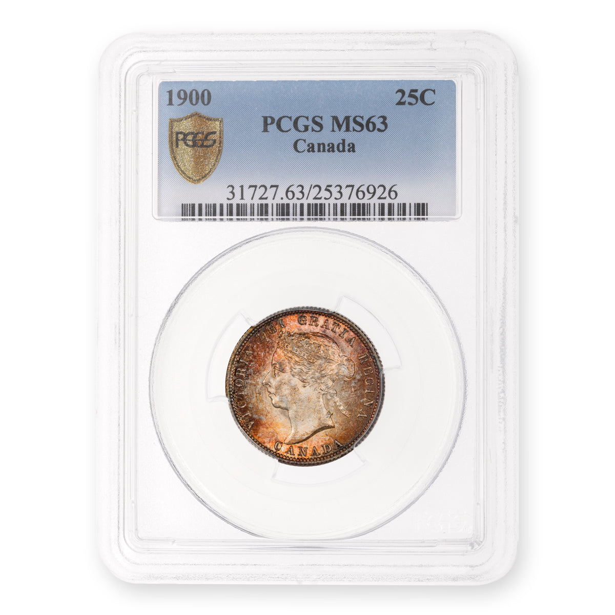 25 Cent 1900 PCGS MS-63