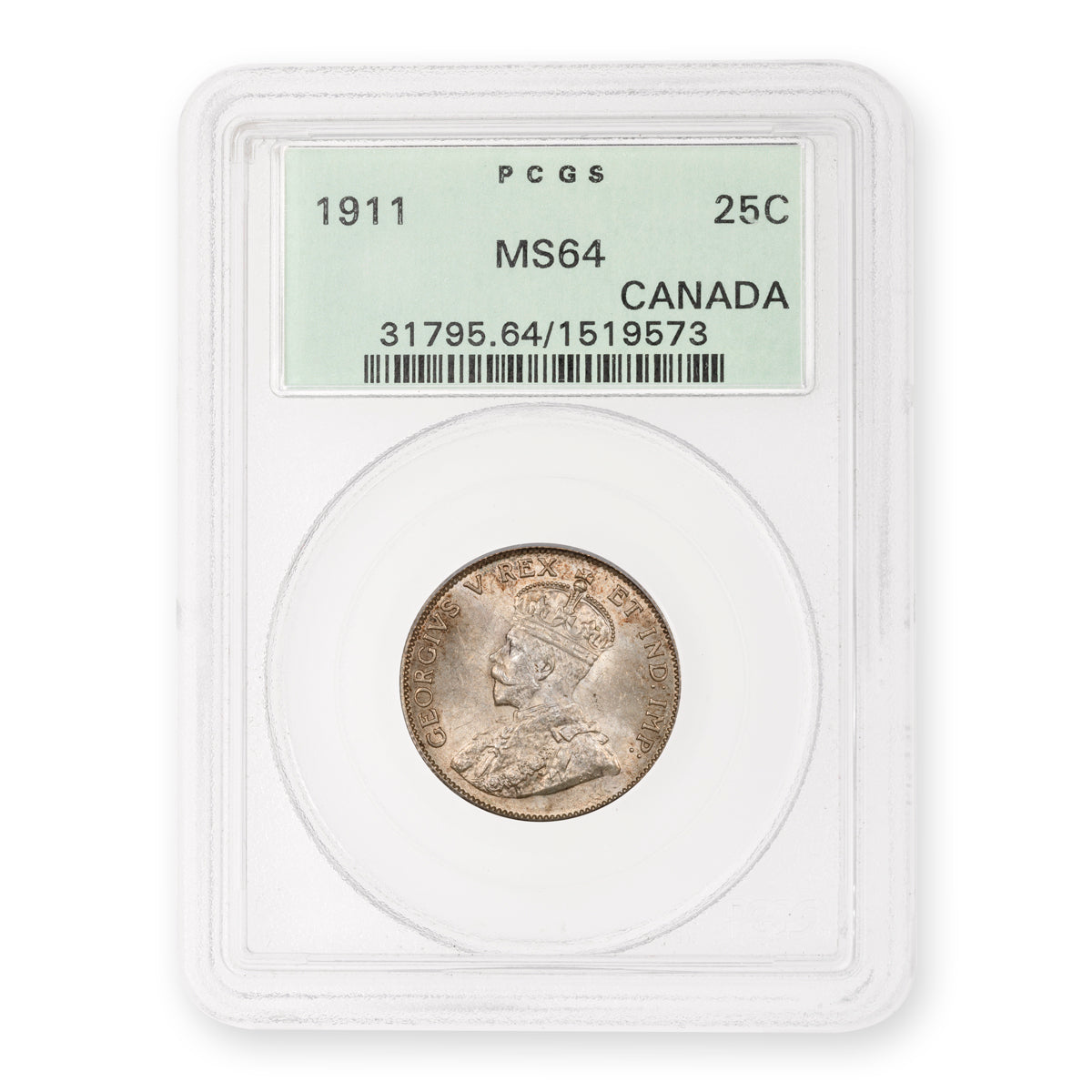 25 Cent 1911 PCGS MS-64