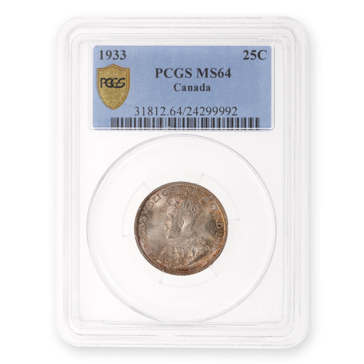 25 Cent 1933 PCGS MS-64