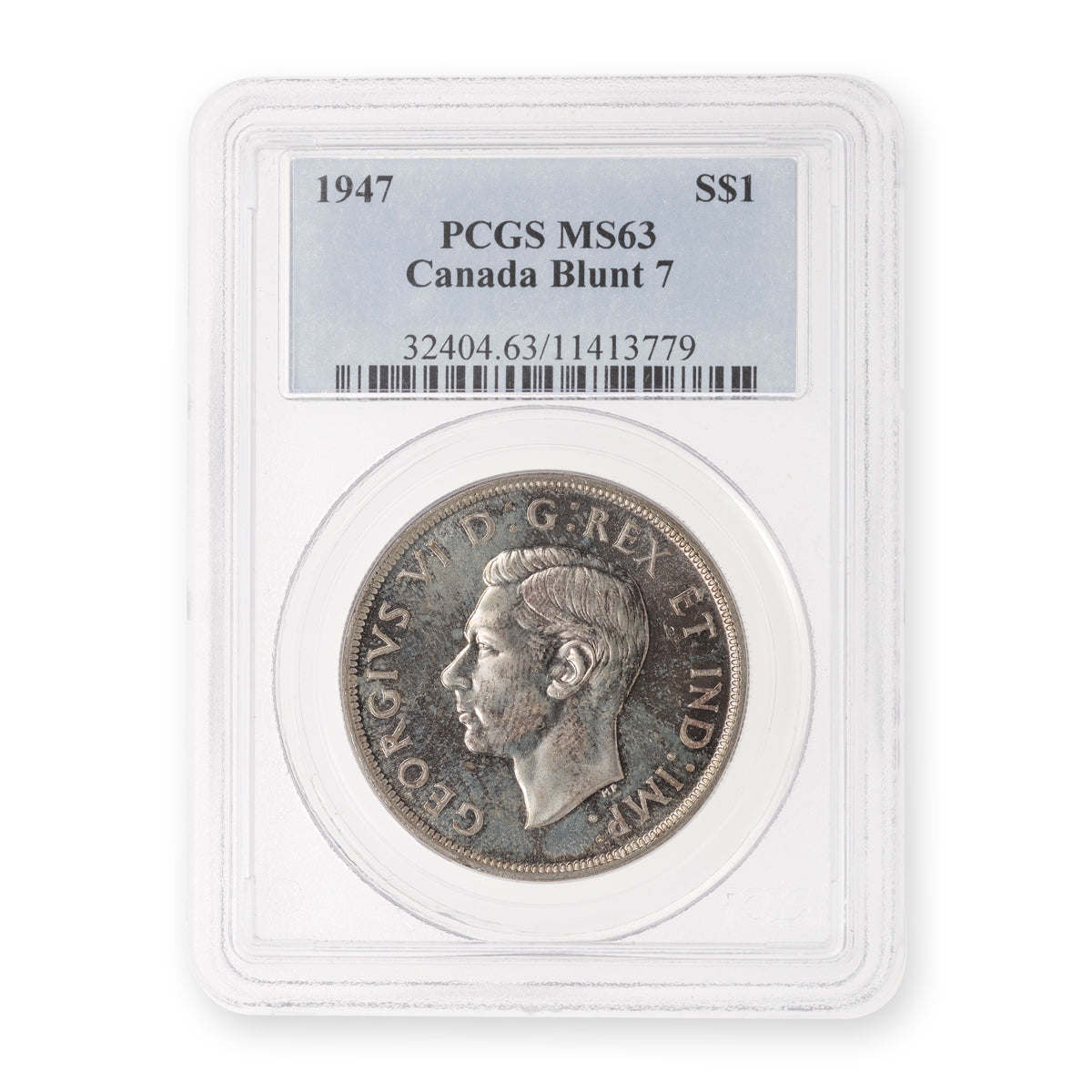 $1 1947 Blunt 7 PCGS MS-63