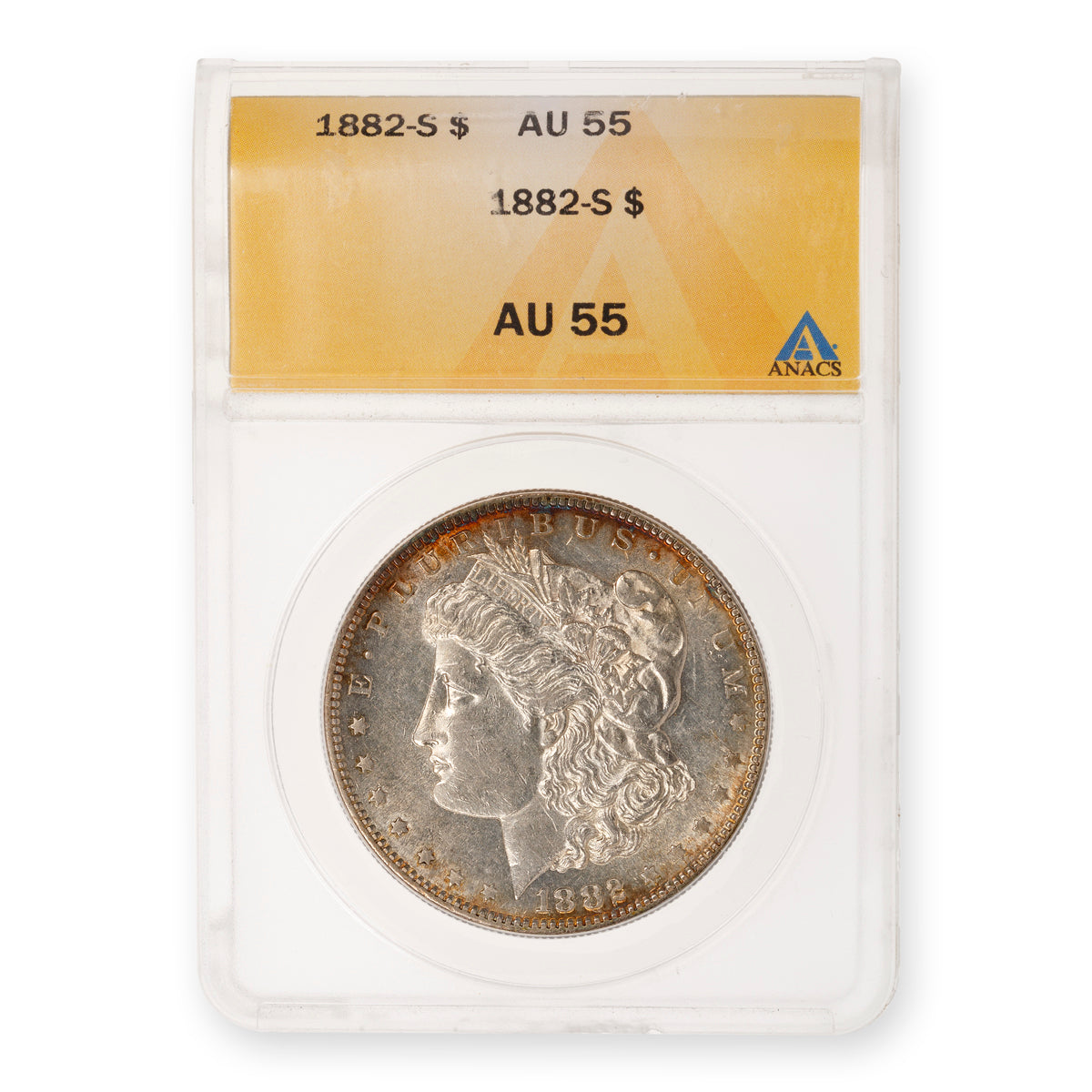 US $1 1882S Morgan Dollar ANACS AU-55