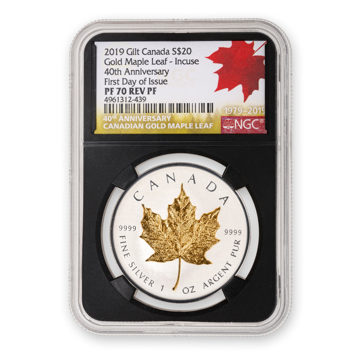 $20 2019 Incused Reverse Proof NGC PR-70