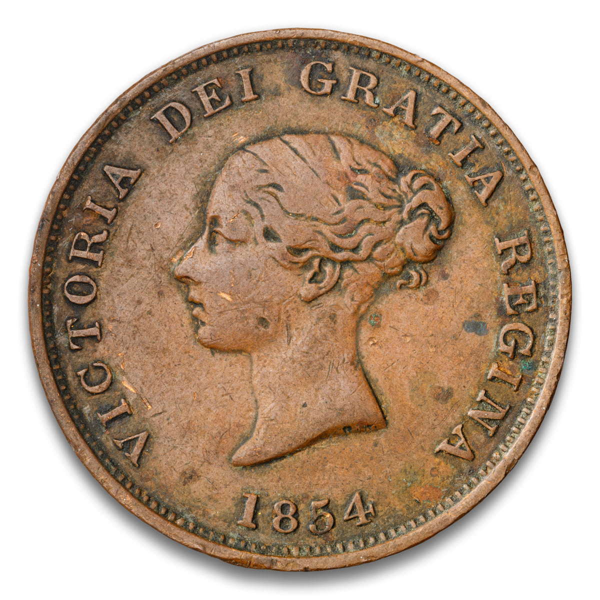 New Brunswick Complete Ensign Base 1 Penny Currency 1854