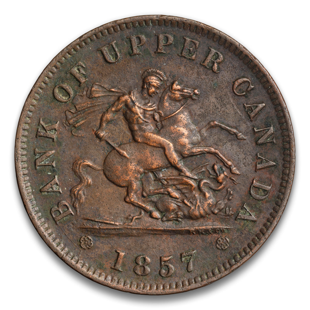 Bank of Upper Canada Base 1 Penny Token 1857