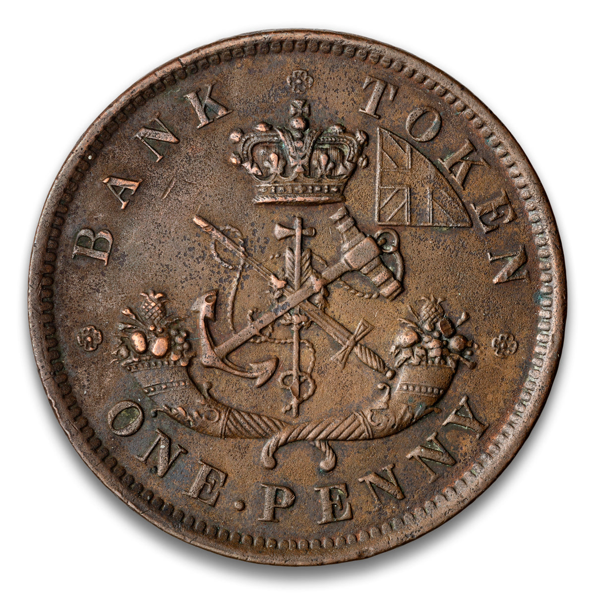 Bank of Upper Canada Base 1 Penny Token 1857