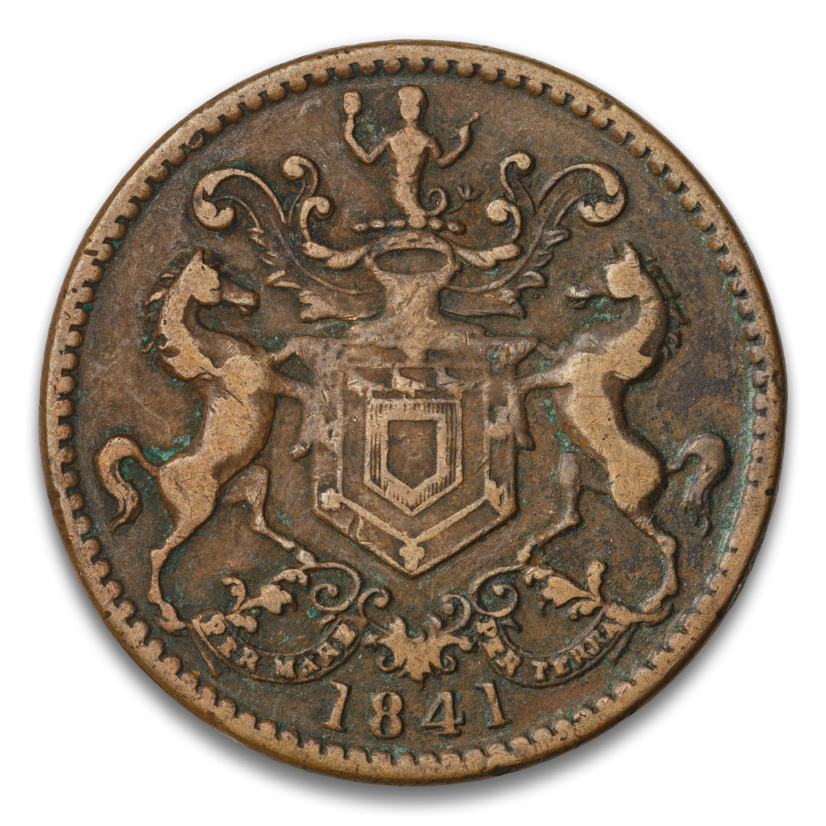 R & IS Rutherford Newfoundland St John's Base Token 1841