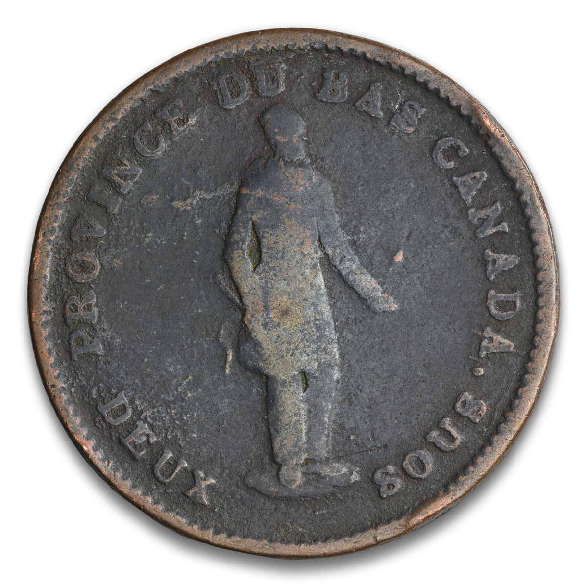 Quebec Bank Base 1 Penny Token 1837