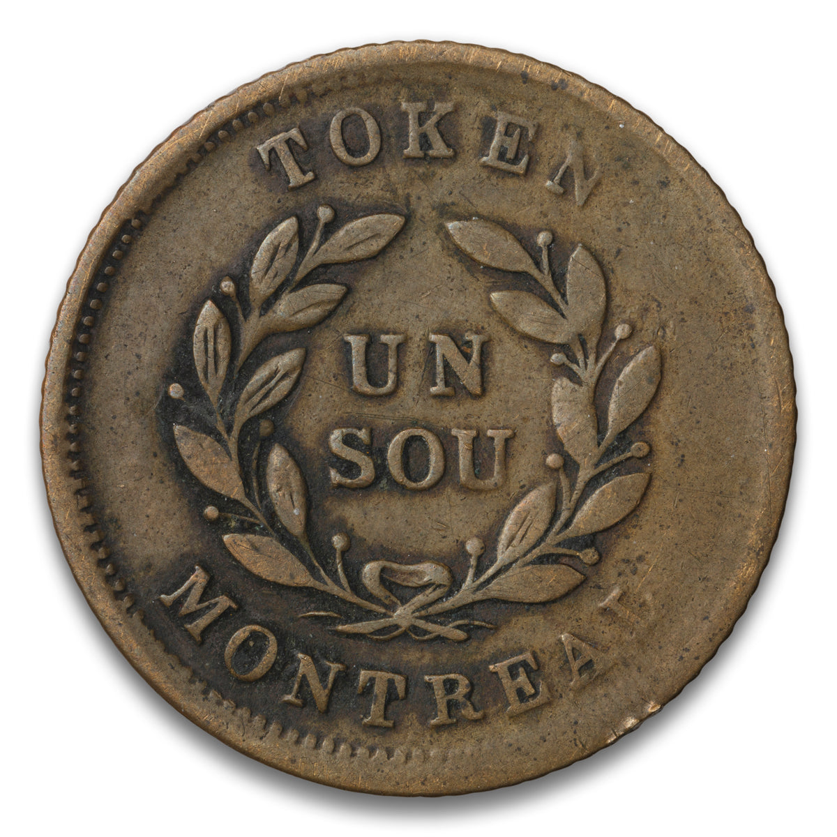 Agriculture & Commerce Montreal Base Un Sou Token