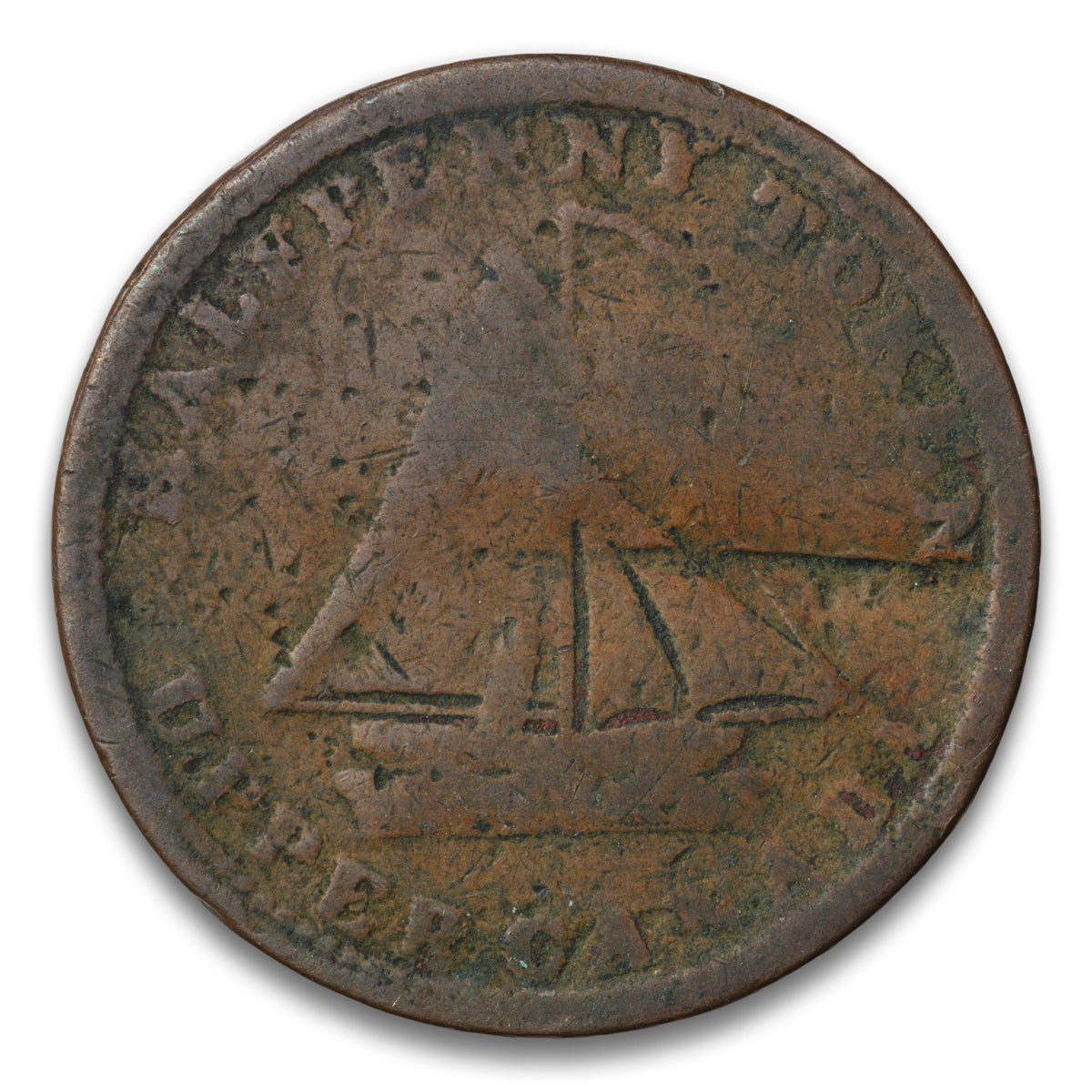 To Facilitate Trade Base 1/2 Penny Token 1823
