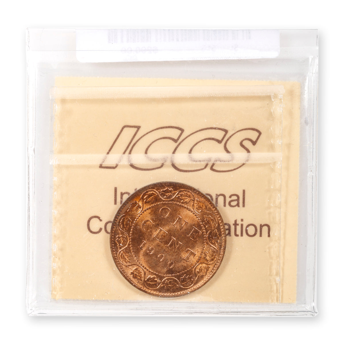 1 Cent 1900H Red ICCS MS-64