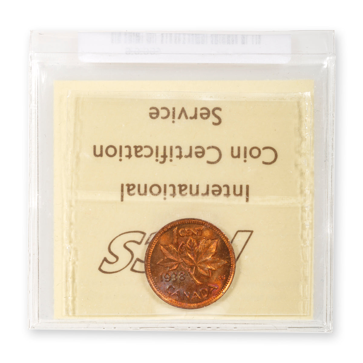 1 Cent 1938 Red ICCS MS-65