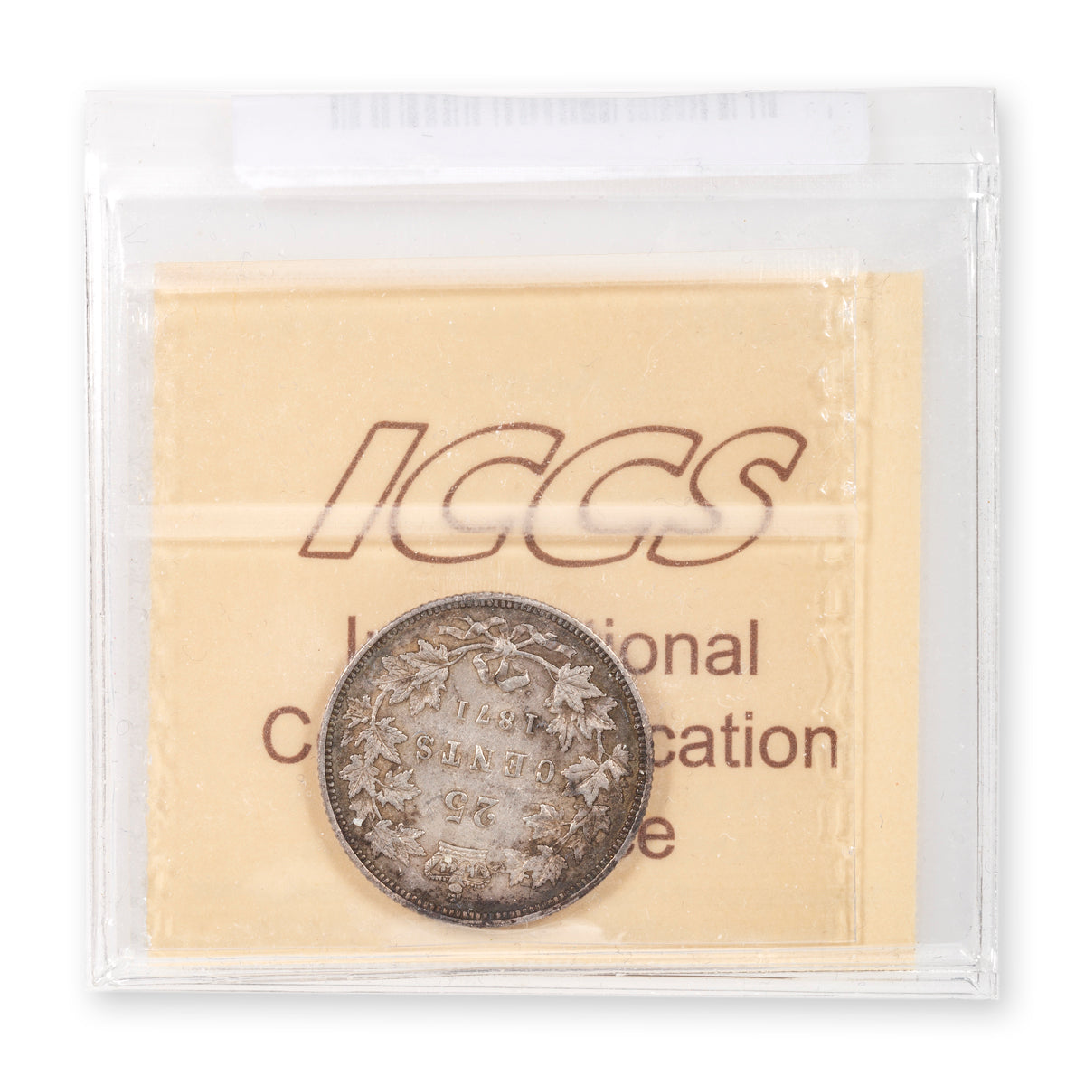 25 Cent 1871 Obverse 2 ICCS EF-45