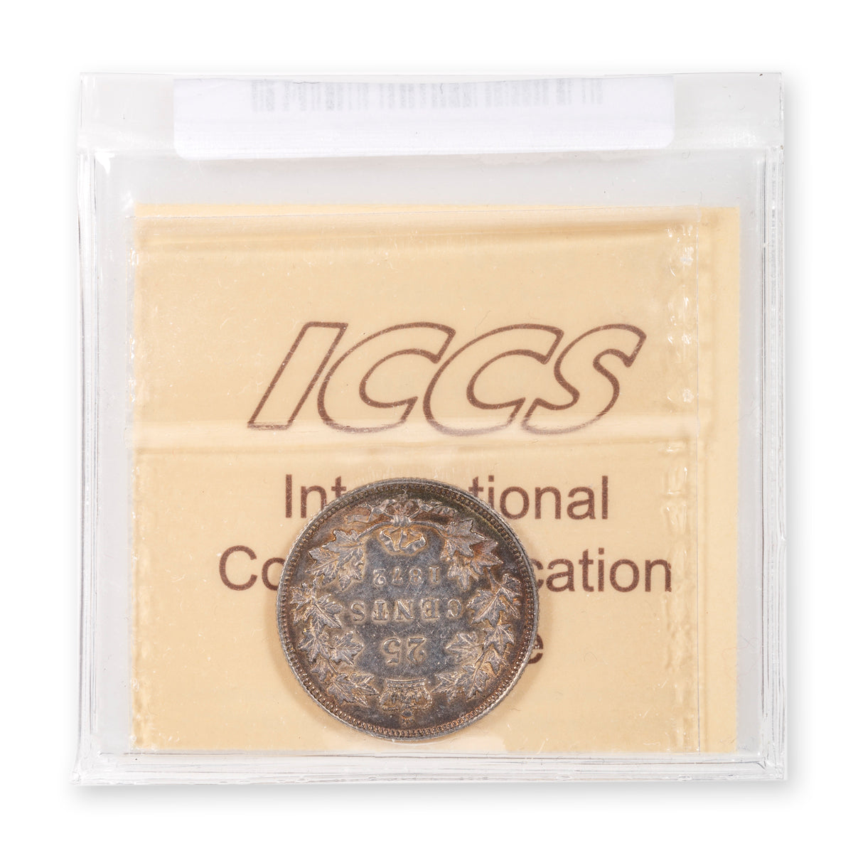 25 Cent 1872H Obverse 2 ICCS AU-55