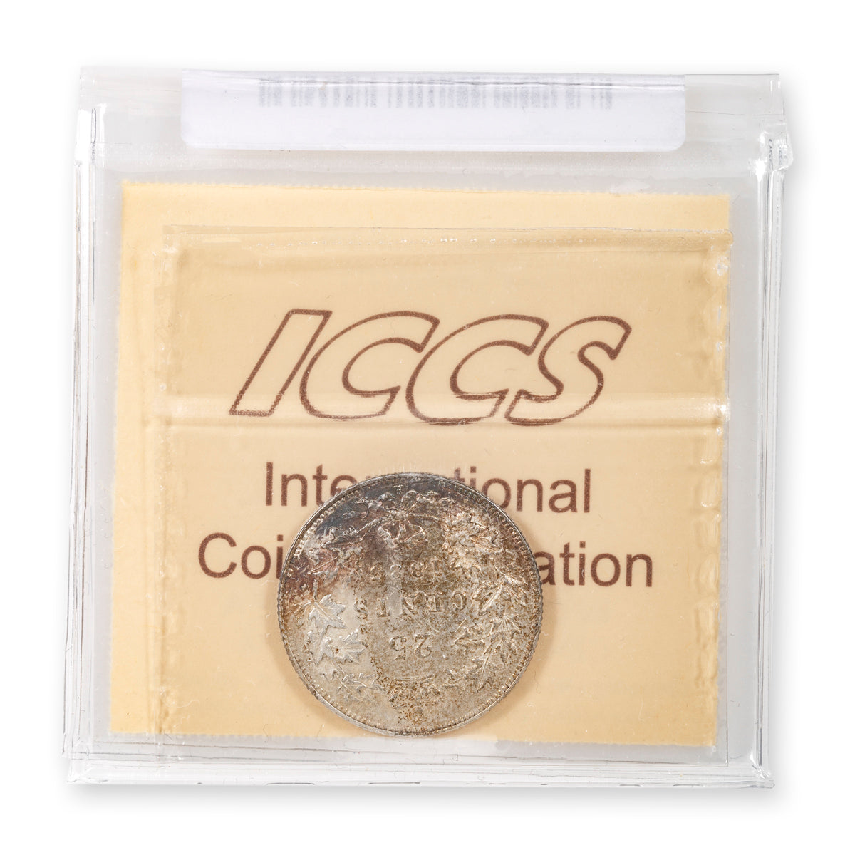 25 Cent 1883H ICCS AU-50