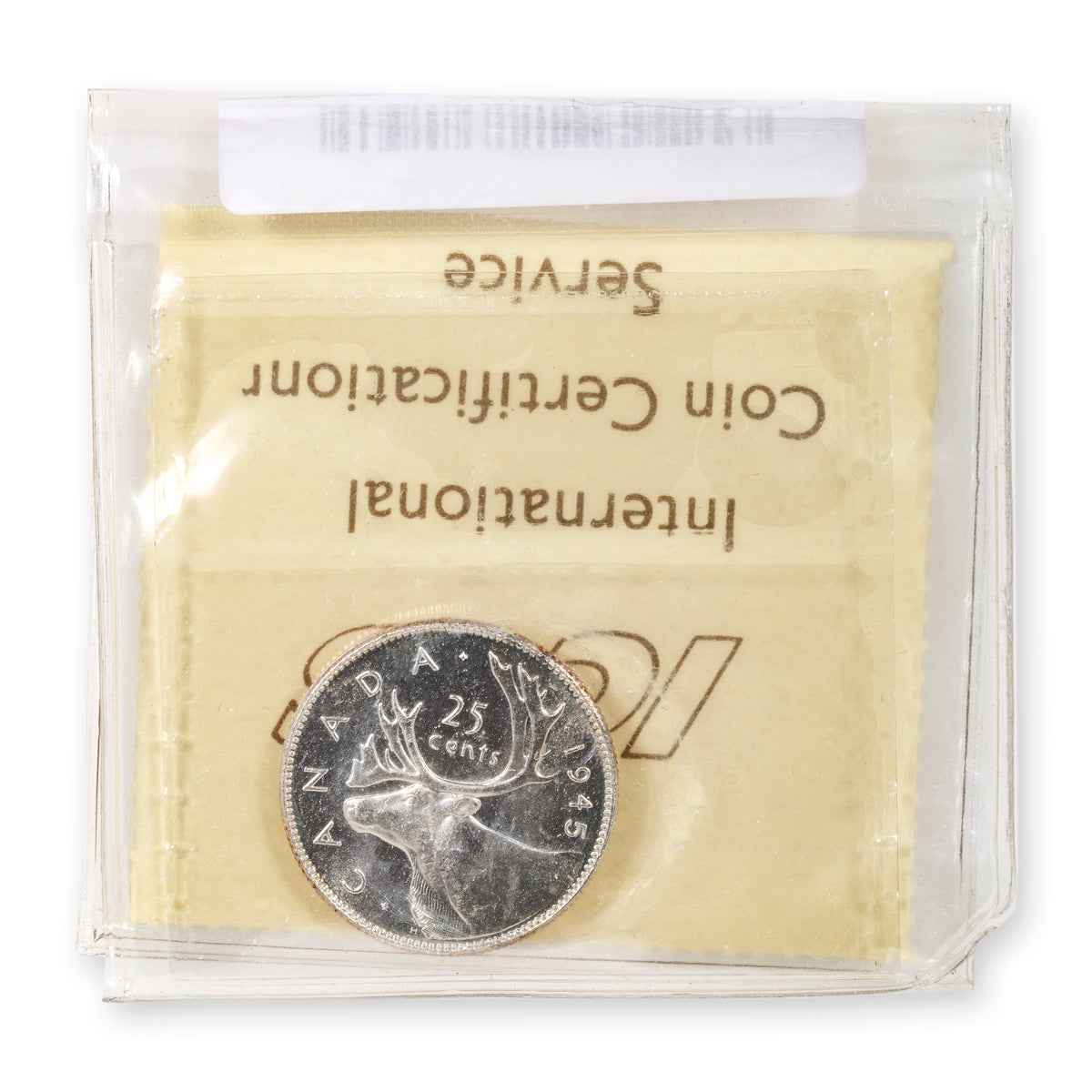 25 Cent 1945 ICCS MS-65