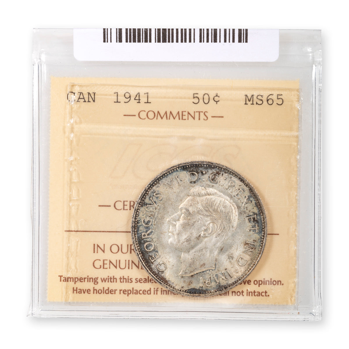 50 Cent 1941 ICCS MS-65