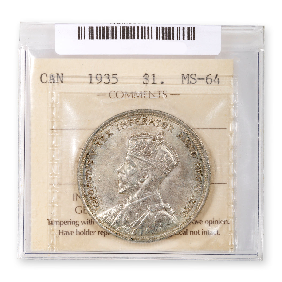 $1 1935 ICCS MS-64