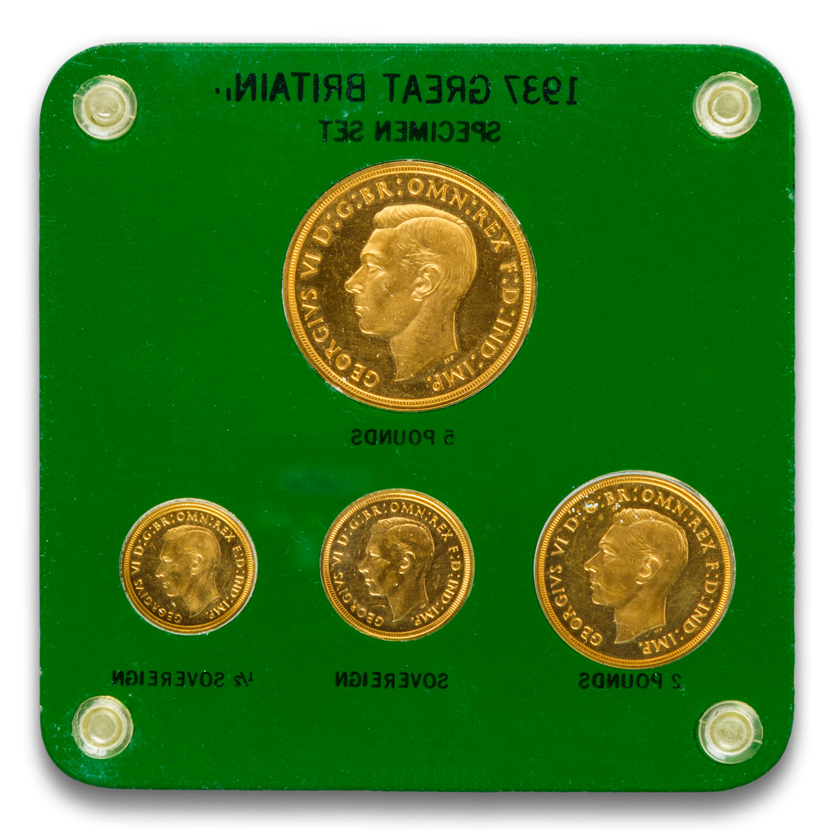 1937 Great Britain Specimen Gold 4 Coin Set