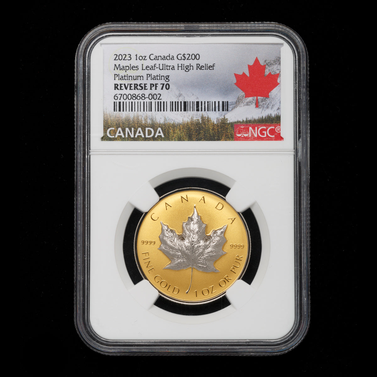 2023 $200 Ultra-High Relief 1-Oz. GML - Pure Gold Coin PR-70