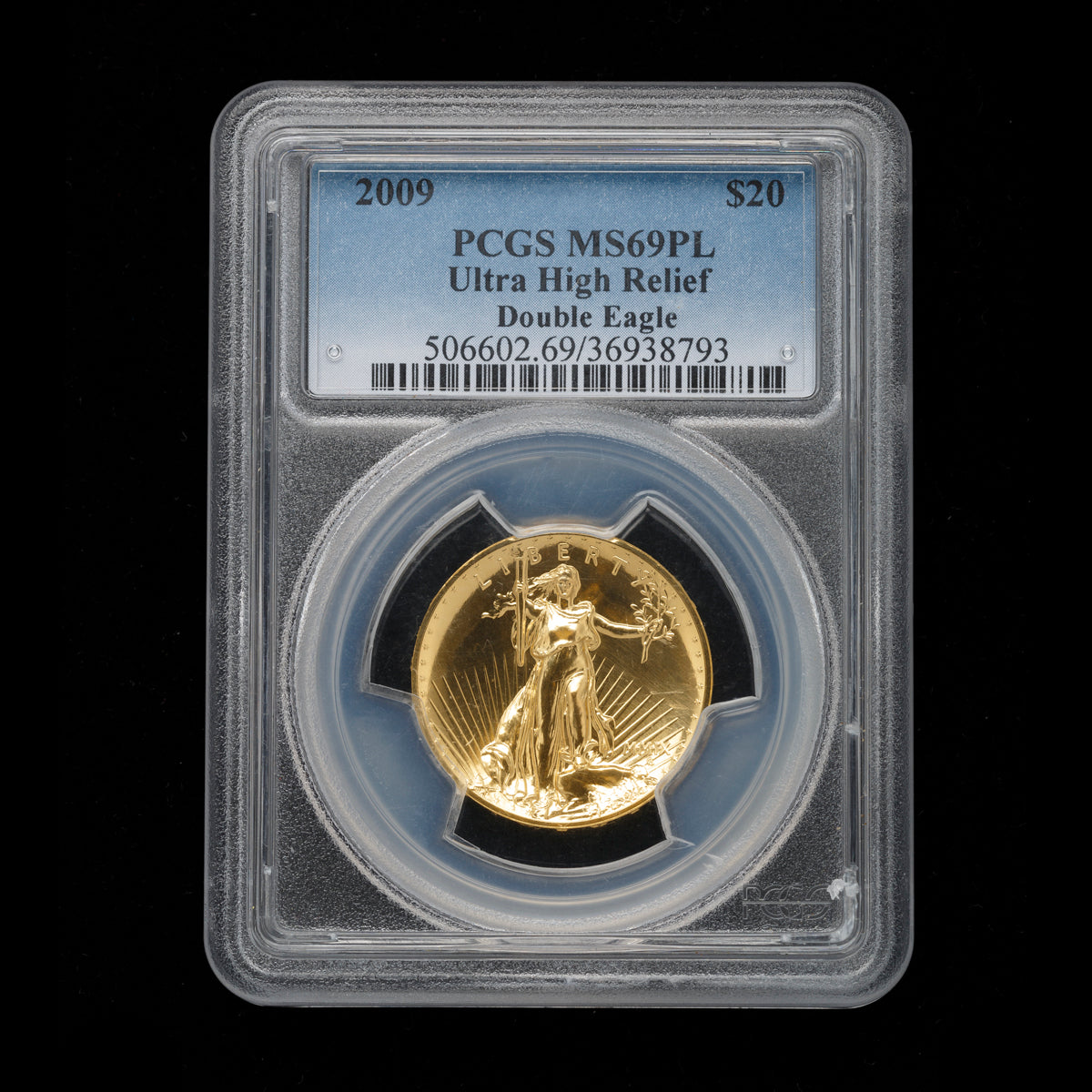 2009 $20 Ultra-High Relief Double Eagle - Pure Gold Coin PL-69