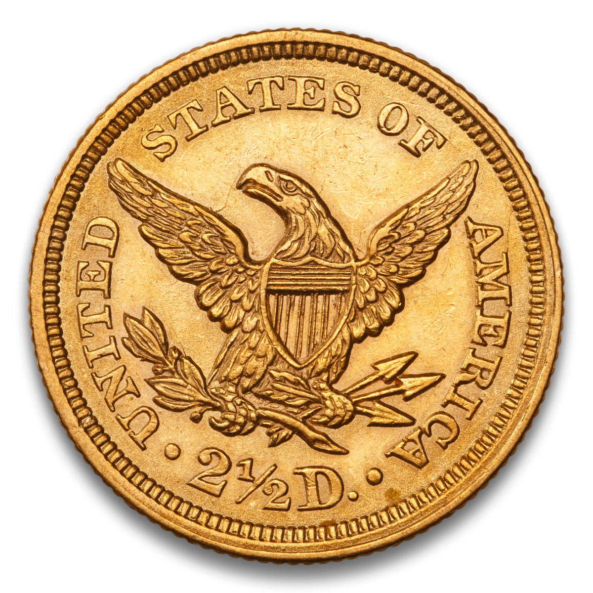 US $2.5 1853 Non-Certified AU-55