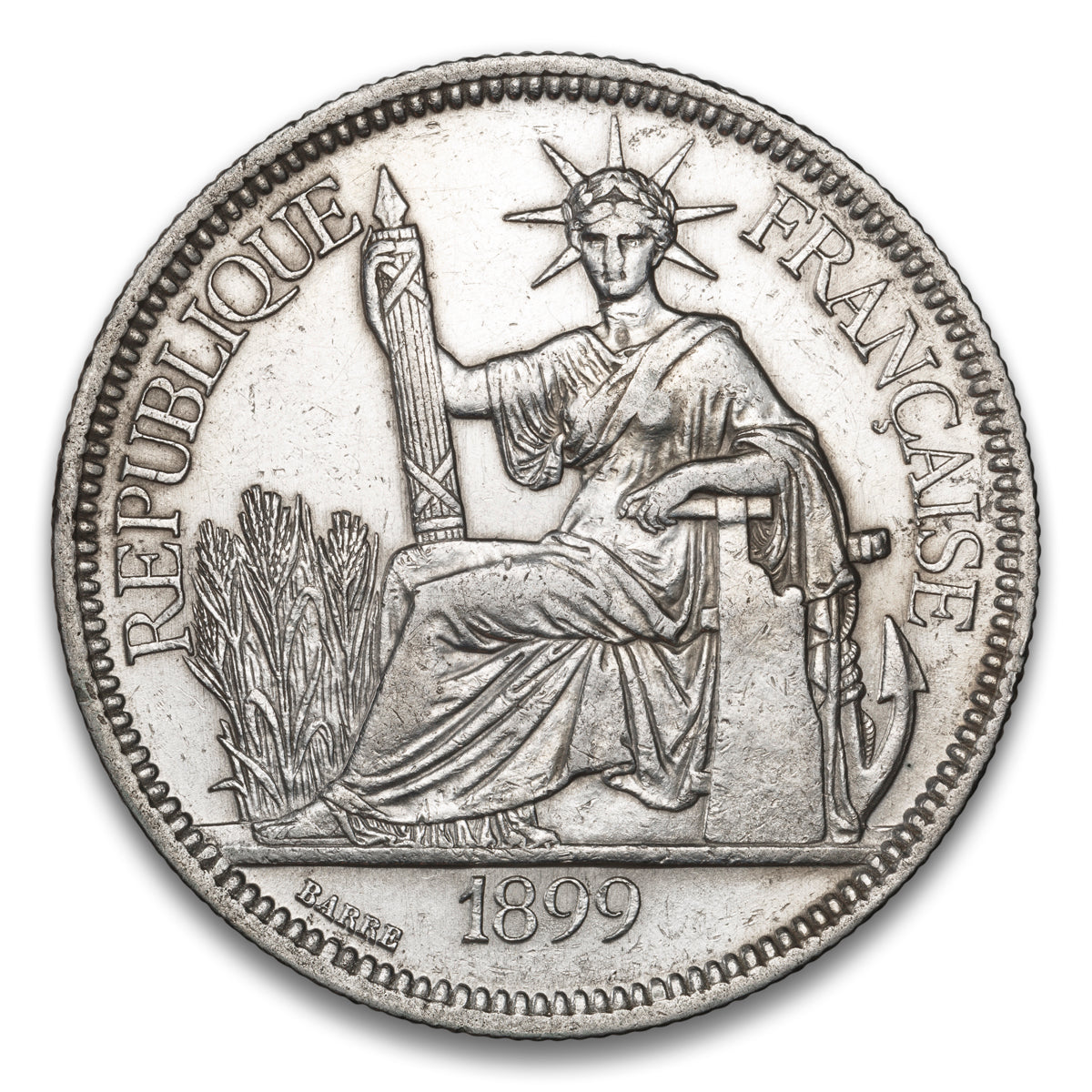 French Indo-China Silver 1 Piastre 1899 A