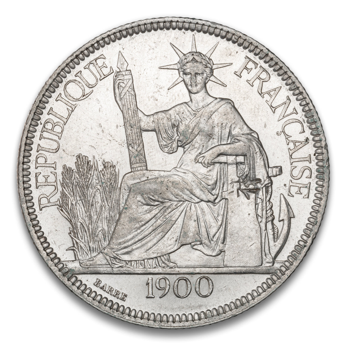 French Indo-China Silver 1 Piastre 1900 A