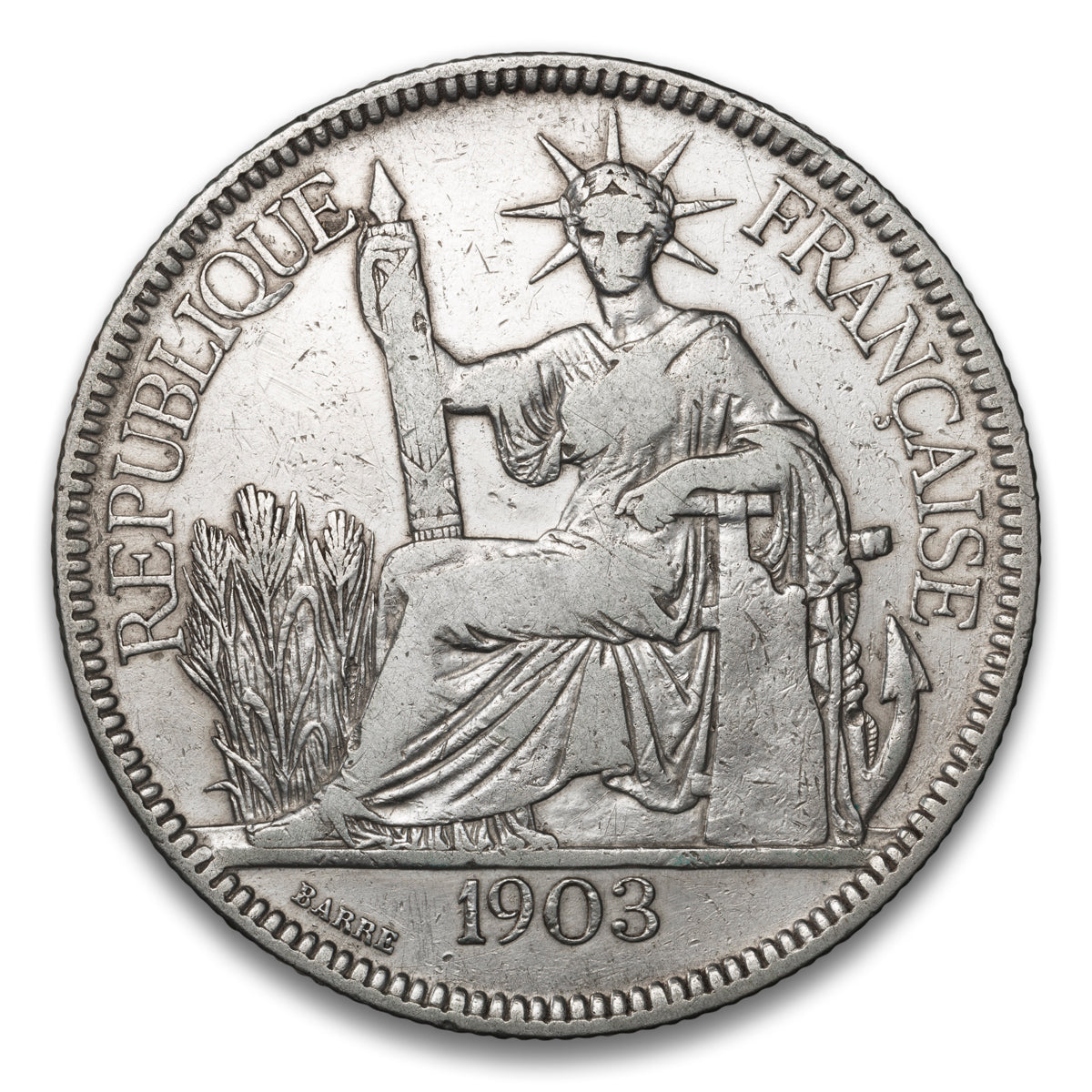 French Indo-China Silver 1 Piastre 1903 A