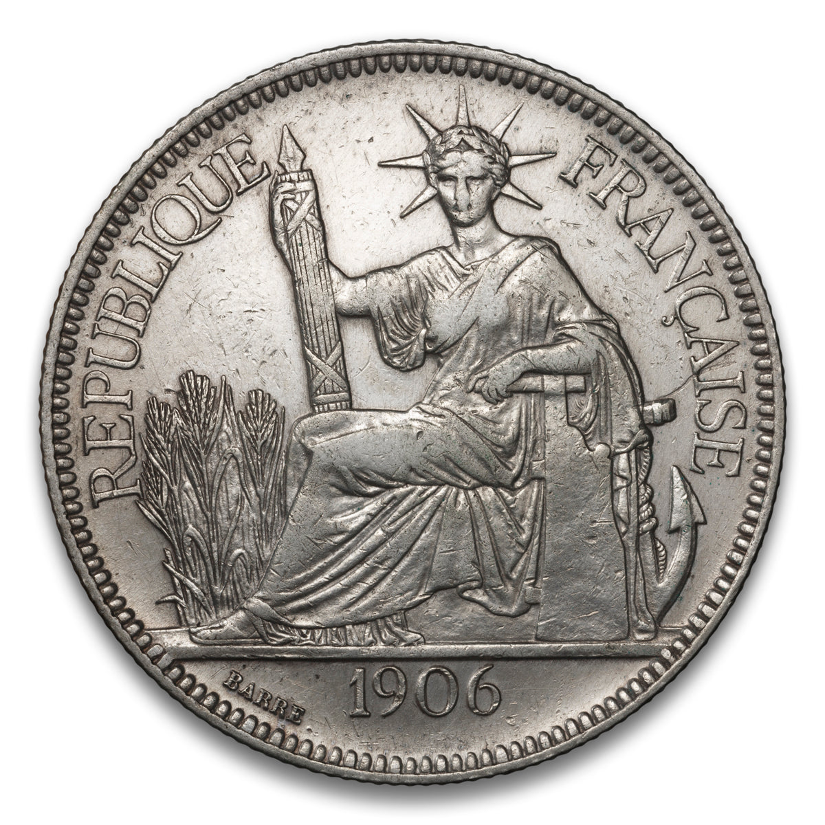 French Indo-China Silver 1 Piastre 1906 A