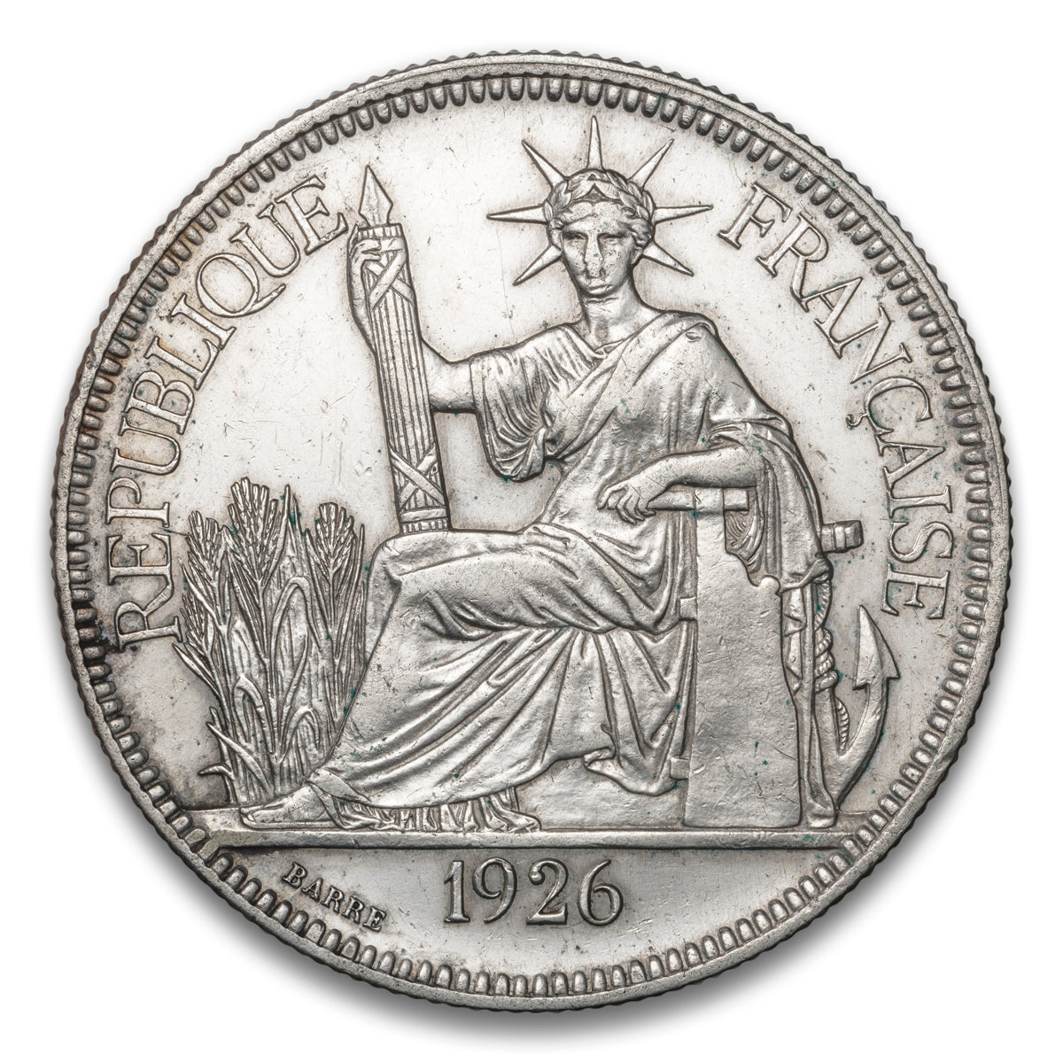 French Indo-China Silver 1 Piastre 1926 A
