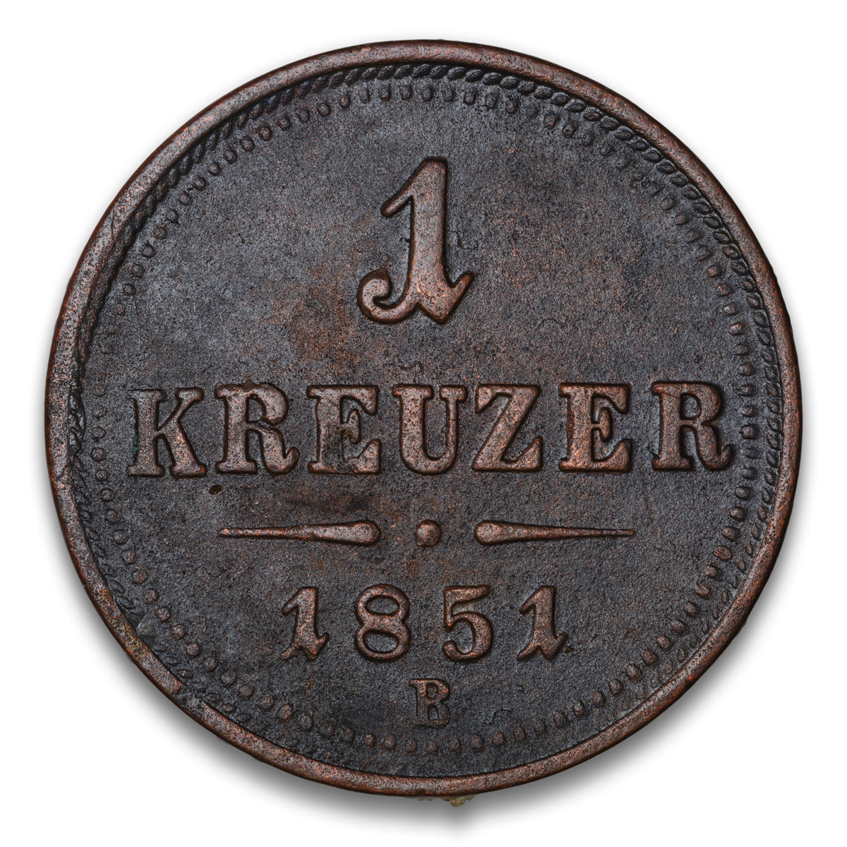 Austria Base 1 Kreuzer 1851 B