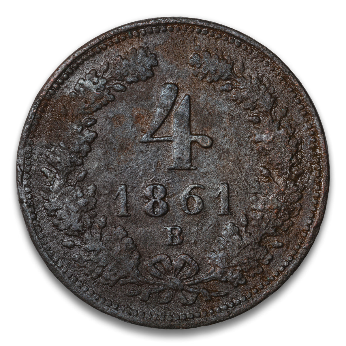 Austria Base 4 Kreuzer 1861 B