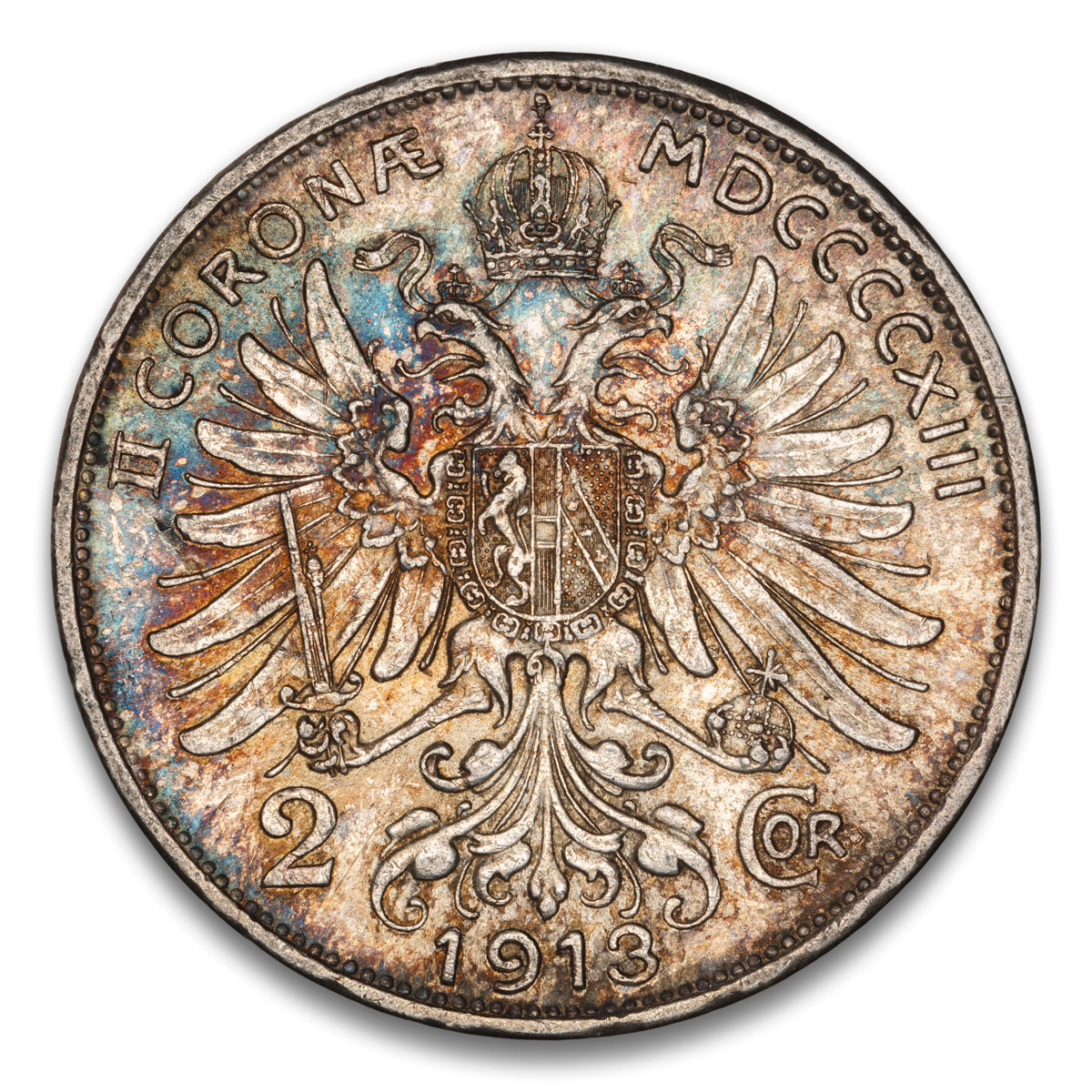 Austria Silver 2 Corona 1913