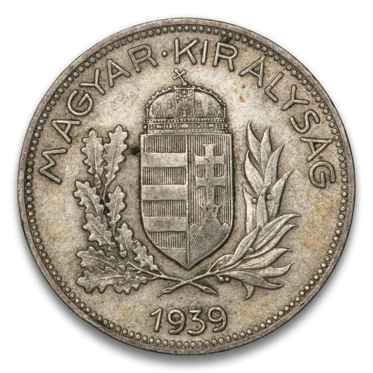 Hungary Silver 1 Pengo 1939 BP