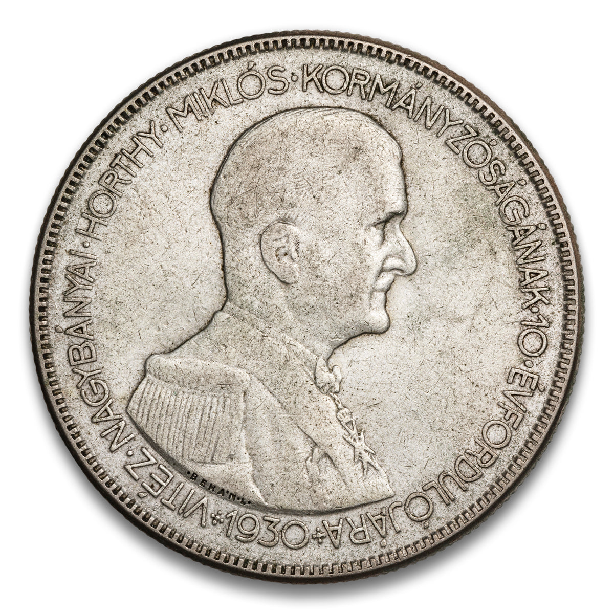Hungary Silver 5 Pengo 1930 BP