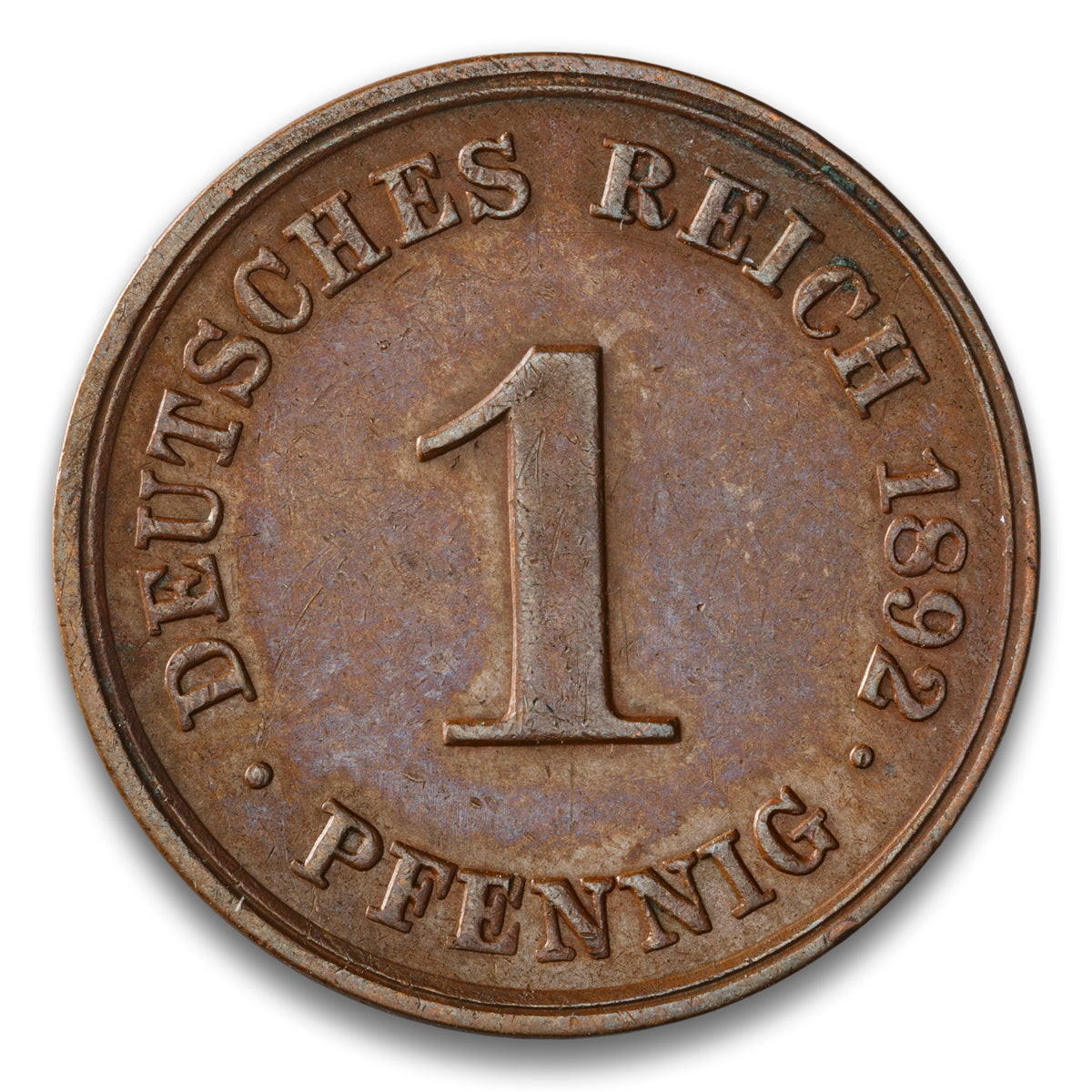 Germany 1 Pfennig 1892 D