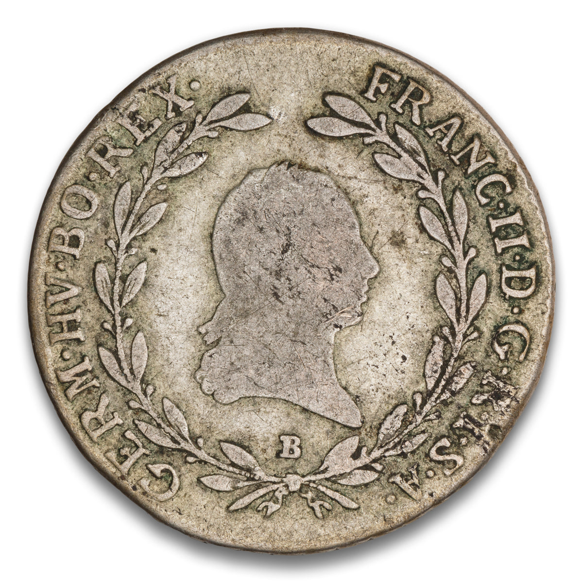 Austria Silver 20 Kreuzer 1796 B