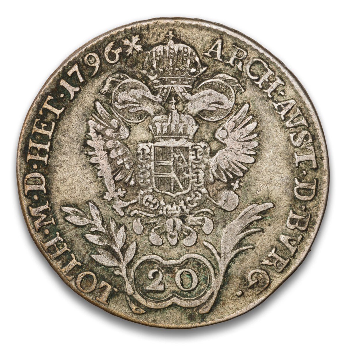 Austria Silver 20 Kreuzer 1796 B